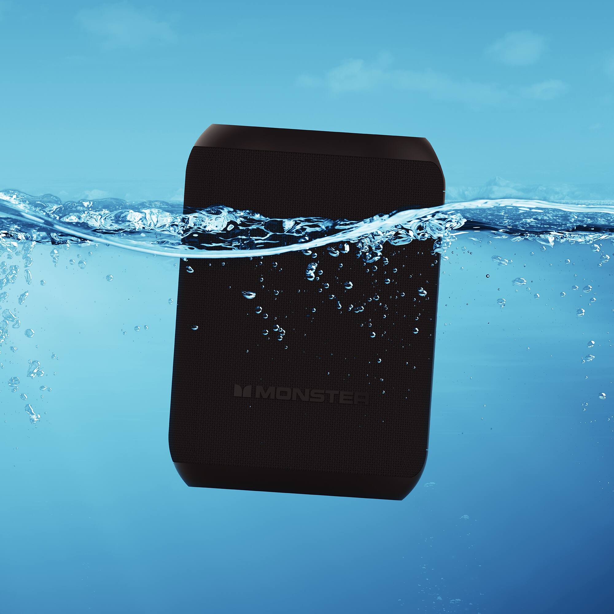 Alt View 19. Monster - DNA ONE Portable Bluetooth Speaker with Qi Wireless Charging - Black.