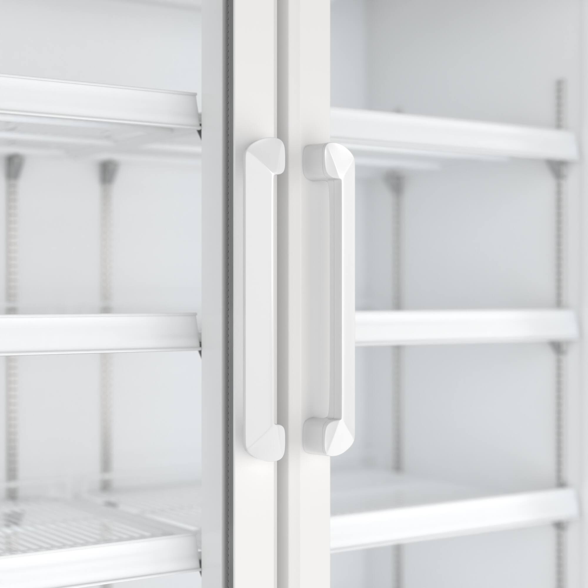 Alt View 5. Koolmore - 47 in. Commercial 2-Glass Door Merchandiser Refrigerator, 29 cu. ft. in White (KM-MDR-2GD-47) - White.
