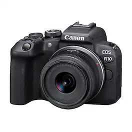 Canon - EOS R10 Mirrorless Camera with RF-S 18-45mm Lens Kit - Black