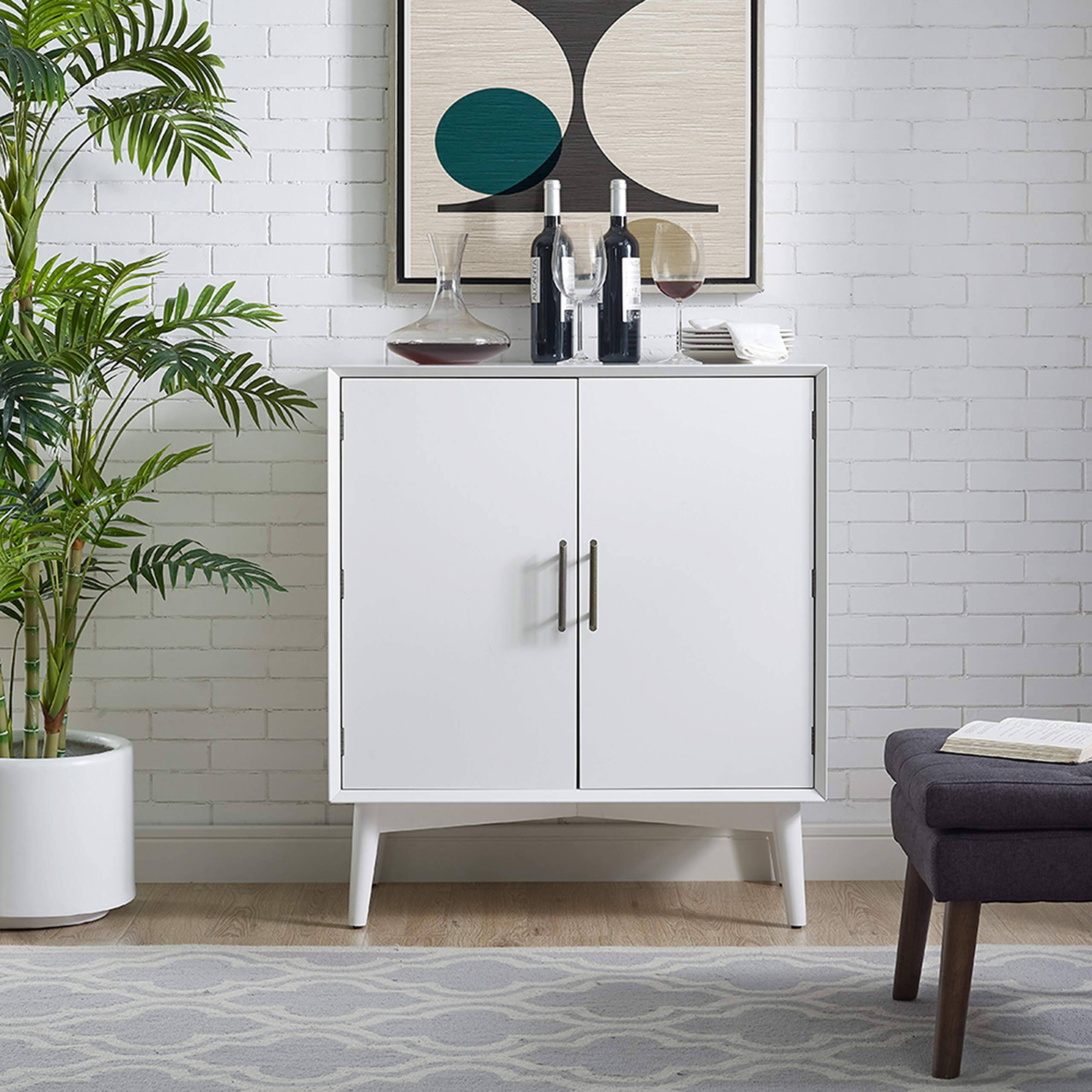 Alt View 2. Crosley Furniture - Landon Bar Cabinet - White.