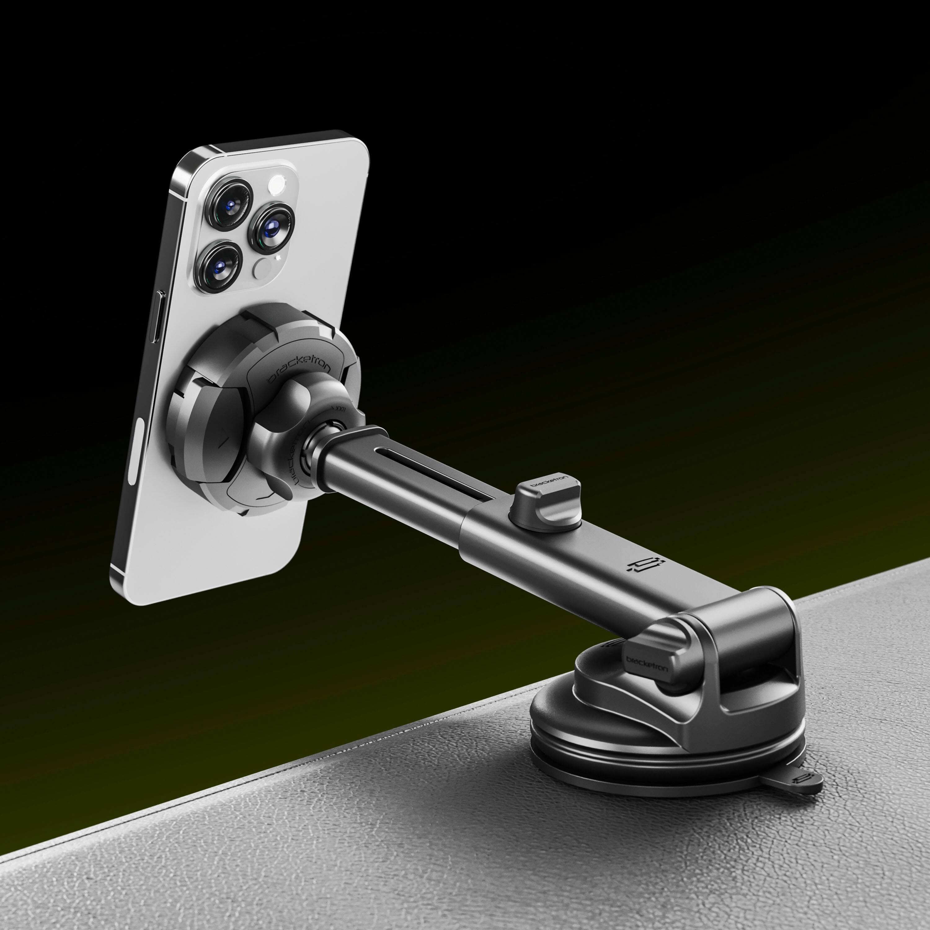 Angle. Bracketron - MagAlign MAX Dash & Window Mount - Black.