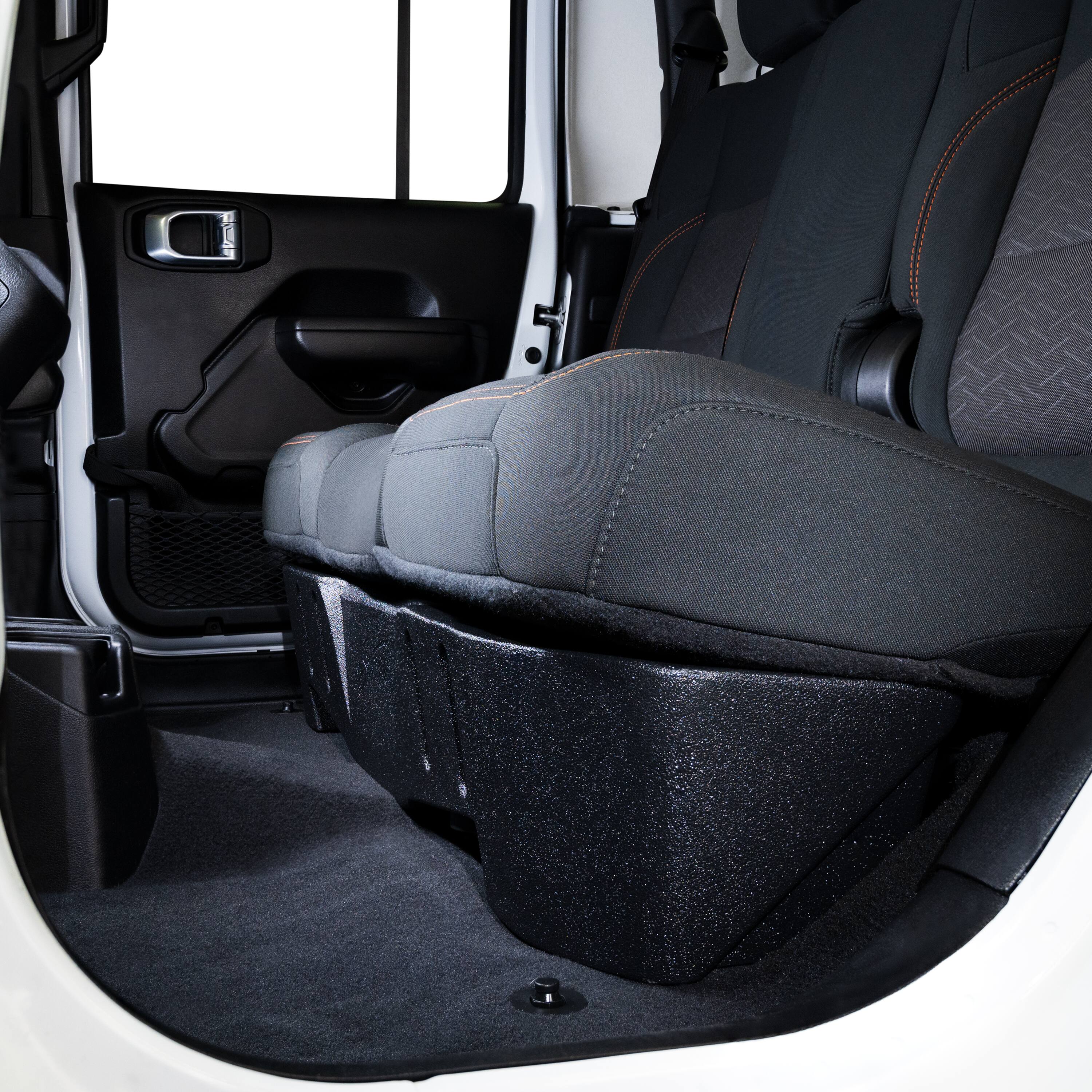 Alt View 27. AudioControl - Dual 8” Single-Voice-Coil 2-Ohm Underseat Loaded Vented Subwoofer Enclosure - Black.