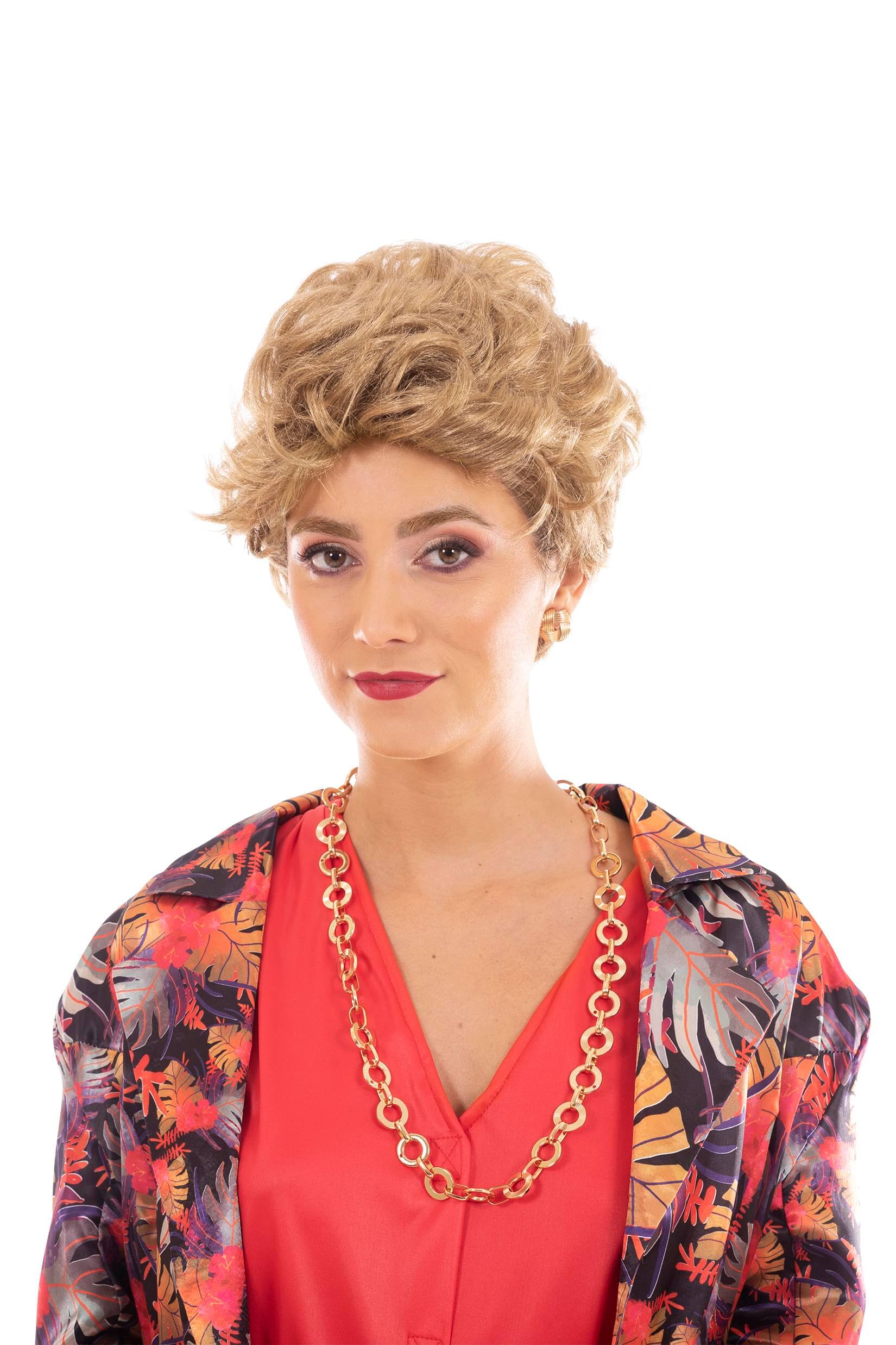 Alt View 2. Toynk - The Golden Girls Officially Licensed Blanche Costume Cosplay Wig - Brown.
