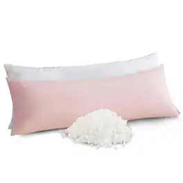 Skar Audio - Memory Foam Body Pillow With Removable Pillowcase-fluffy Pillows For Adults -large Long Bed Sleeping - Inch - Pink (Jersey Knitted) LONG BODY PILLOW