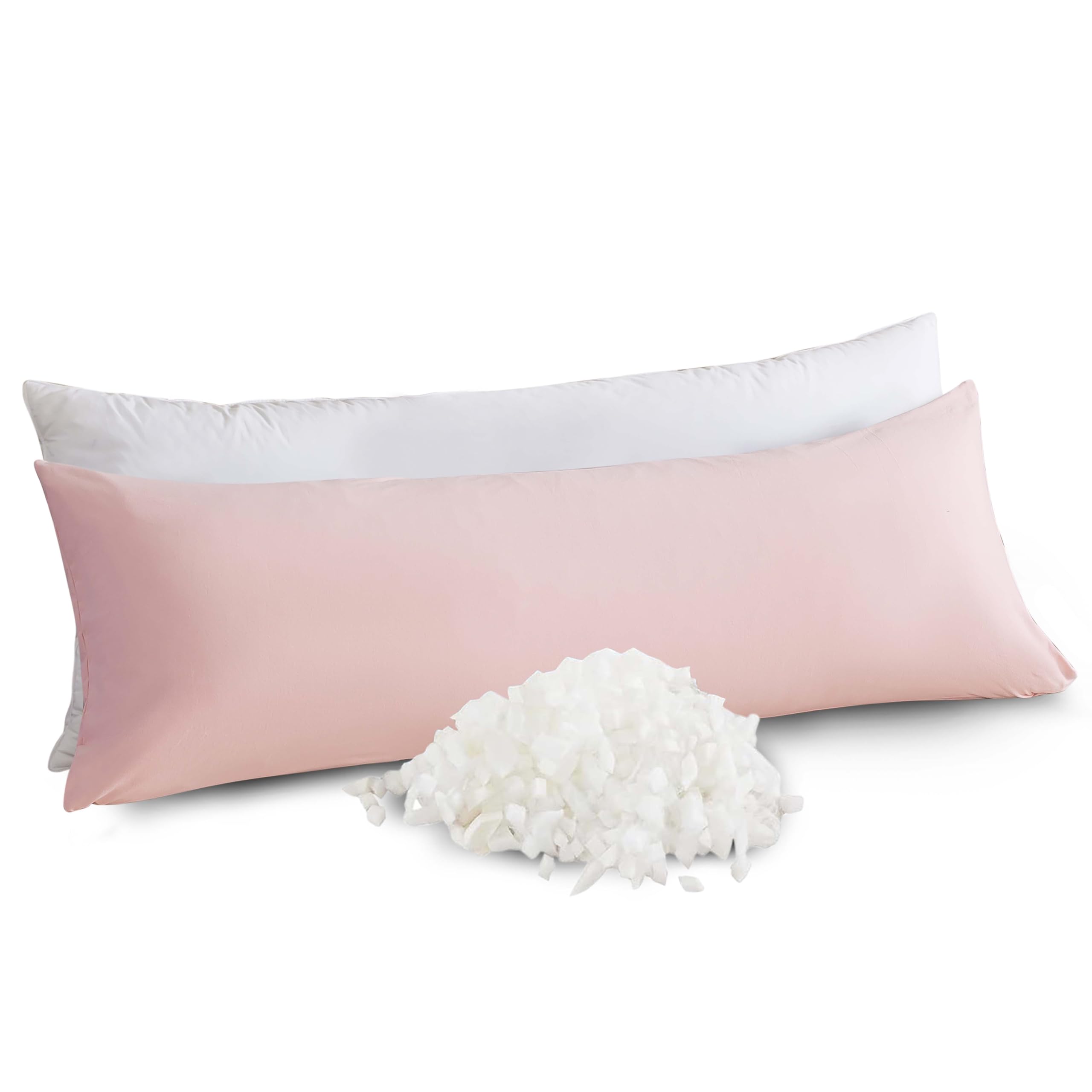 Front. Skar Audio - Memory Foam Body Pillow With Removable Pillowcase-fluffy Pillows For Adults -large Long Bed Sleeping - Inch - Pink (Jersey Knitted) LONG BODY PILLOW.