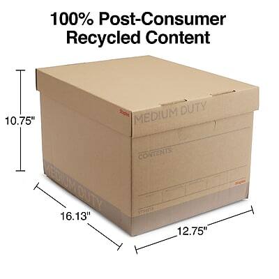 100% Post-Consumer Recycled Content

MEDIUM DUTY

CONTENTS

10.75" x 16.13" x 12.75"
