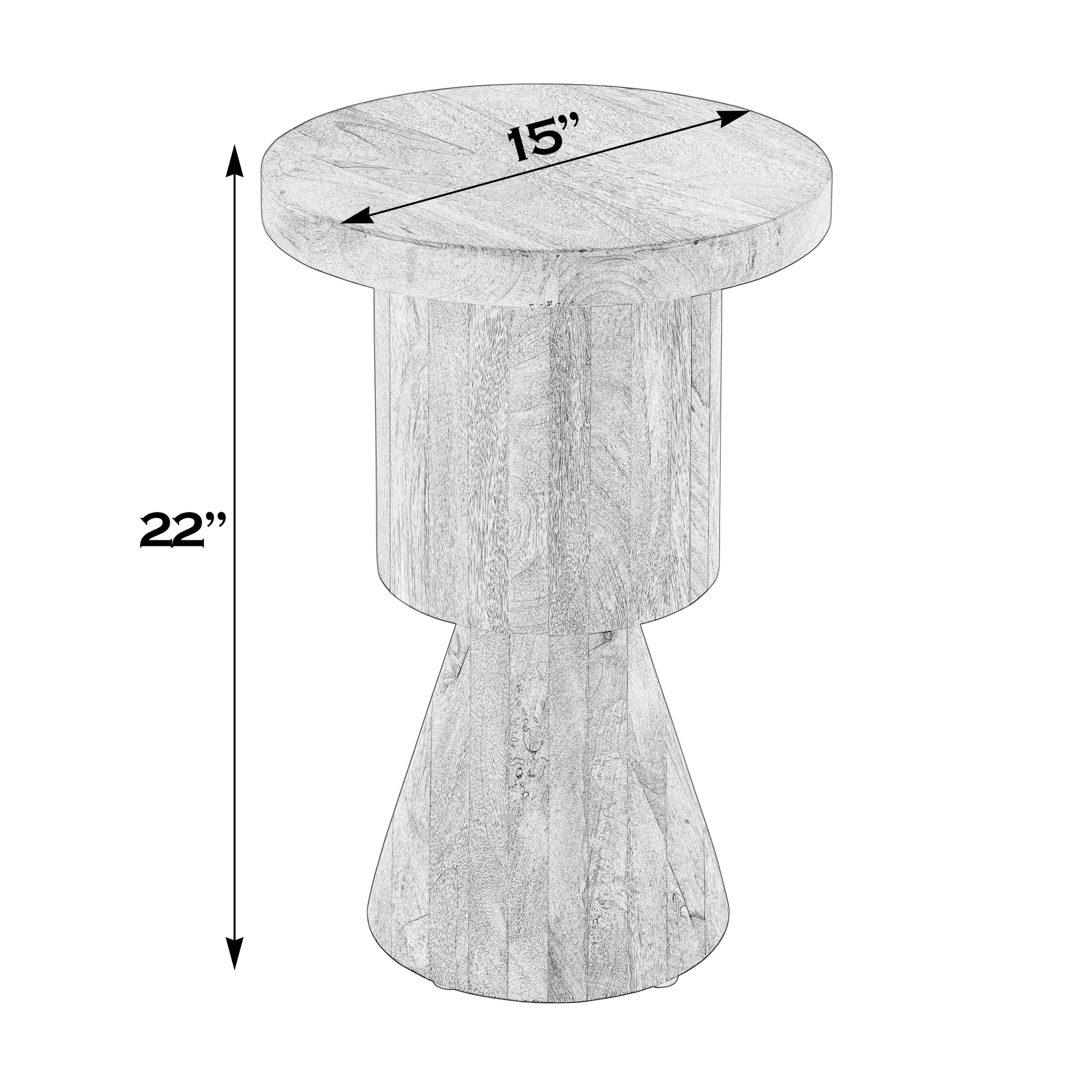 Butler Specialty Botswana 15 in. W Round Solid Wood Abstract Pedestal ...