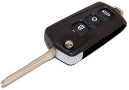 HQRP - Folding Flip Key Fob Shell Case 4-Button Left Blade Compatible with Kia Forte 2009 - Black