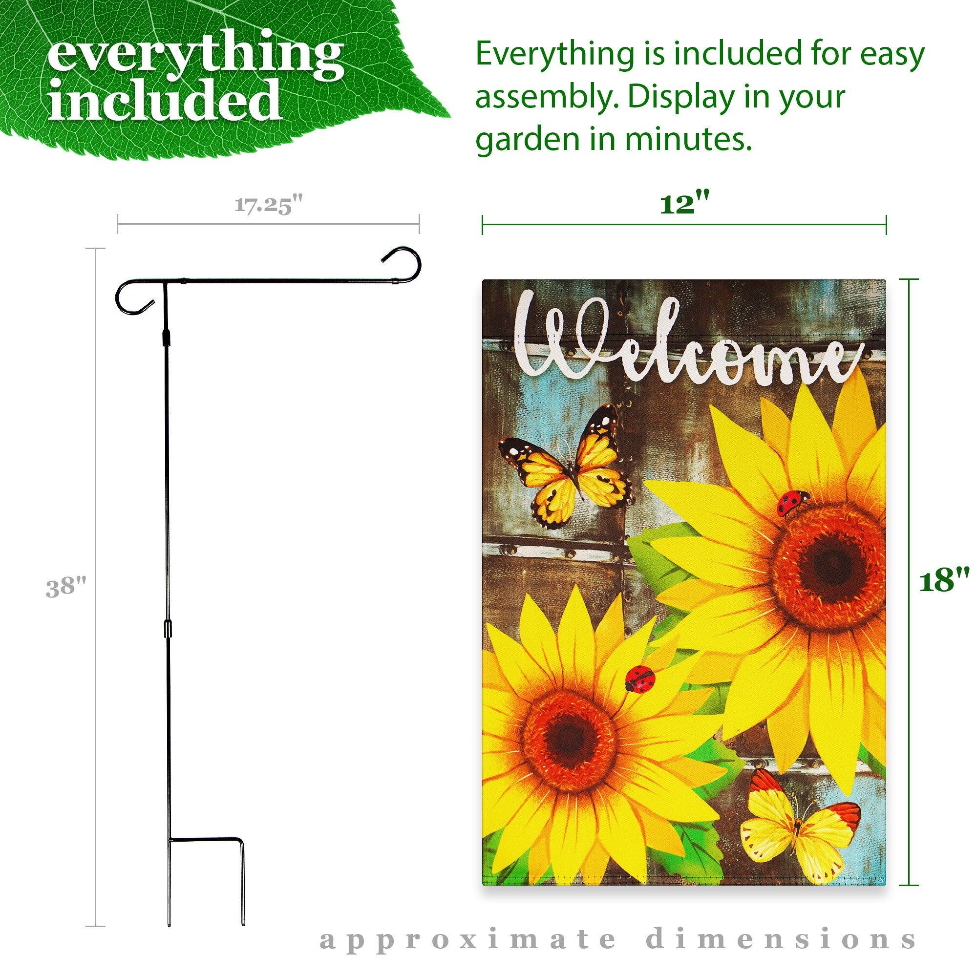 Everything is included for easy assembly. Display in your garden in minutes.

- 17.25"
- 12"
- 38"
- 18"

approximate dimensions