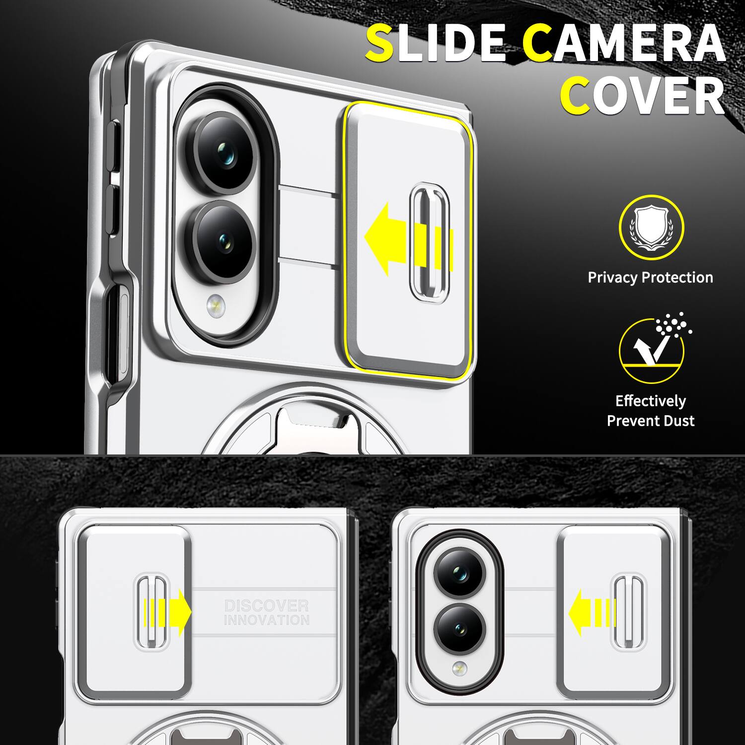 SLIDE CAMERA COVER  
Privacy Protection  
Effectively Prevent Dust  

DISCOVER INNOVATION