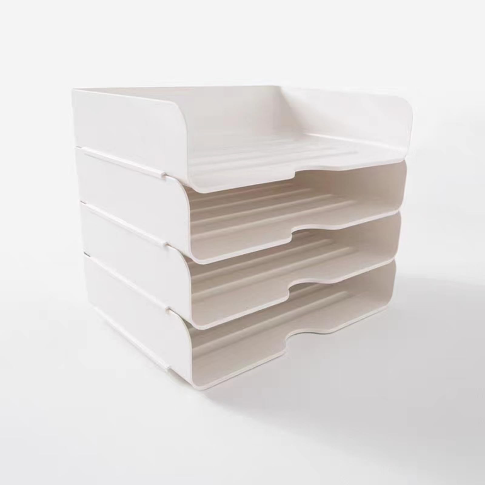 Dapper Styles 4 Tier Desk Organizer Stackable Paper Tray For Document ...