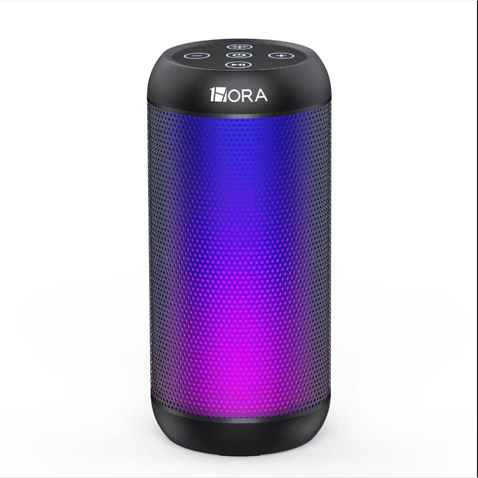 1HORA - BOC242 Cylindrical Bluetooth Speaker - Black