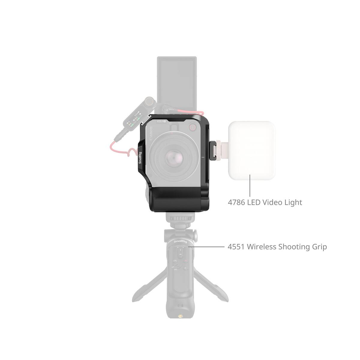 Smalog Canon - 4786 LED Video Light, 4551 Wireless Shooting Grip