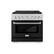 Front. ZLINE - 36 in. 5.2 cu. ft. Freestanding Paramount Gas DuoPro Range with Convection Oven - Black Matte.