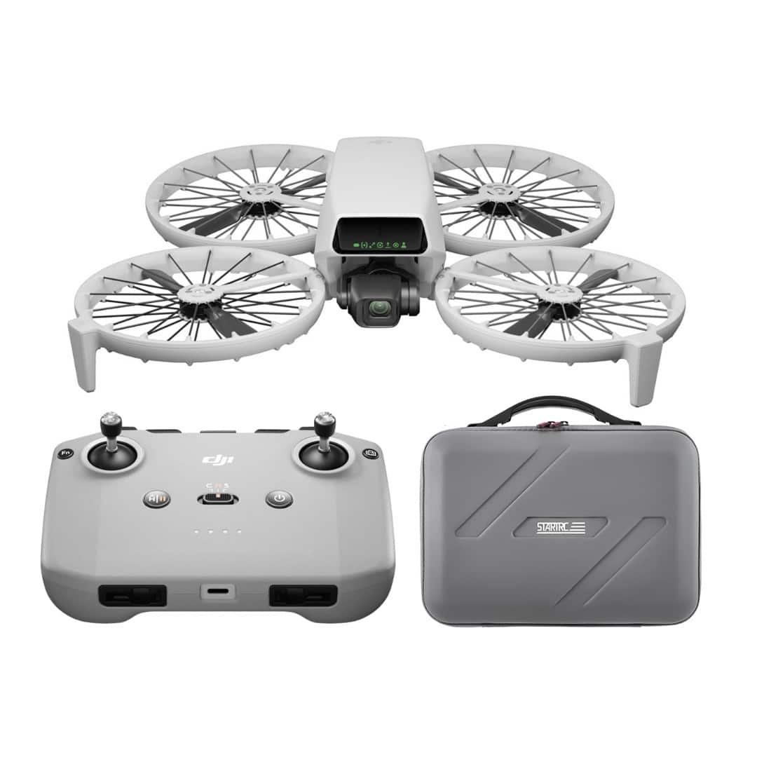 DJI - Flip Lightweight and Foldable 4K HDR Camera Drone with Gray Carrying Bag
