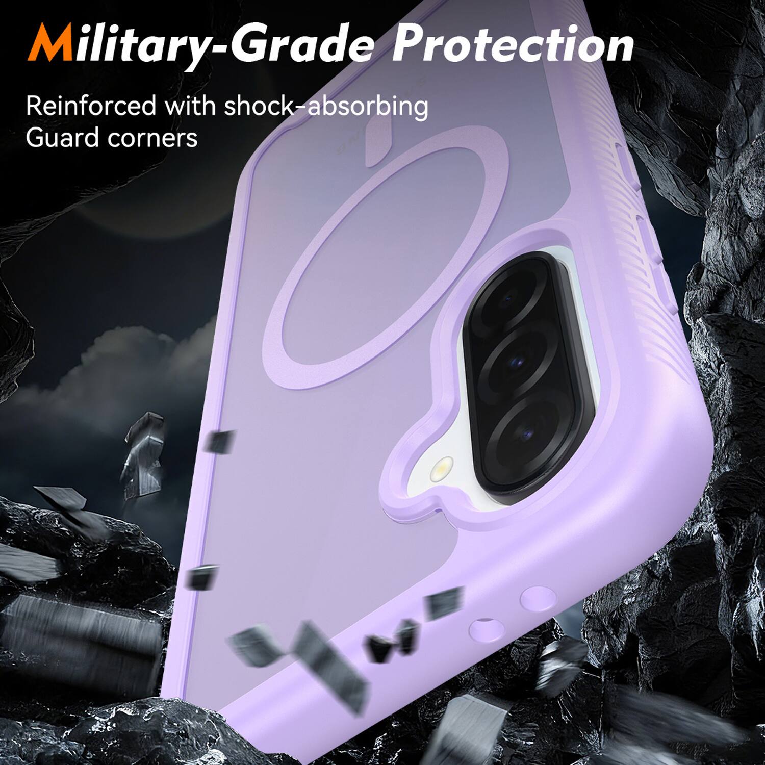 Military-Grade Protection  
Reinforced with shock-absorbing Guard corners