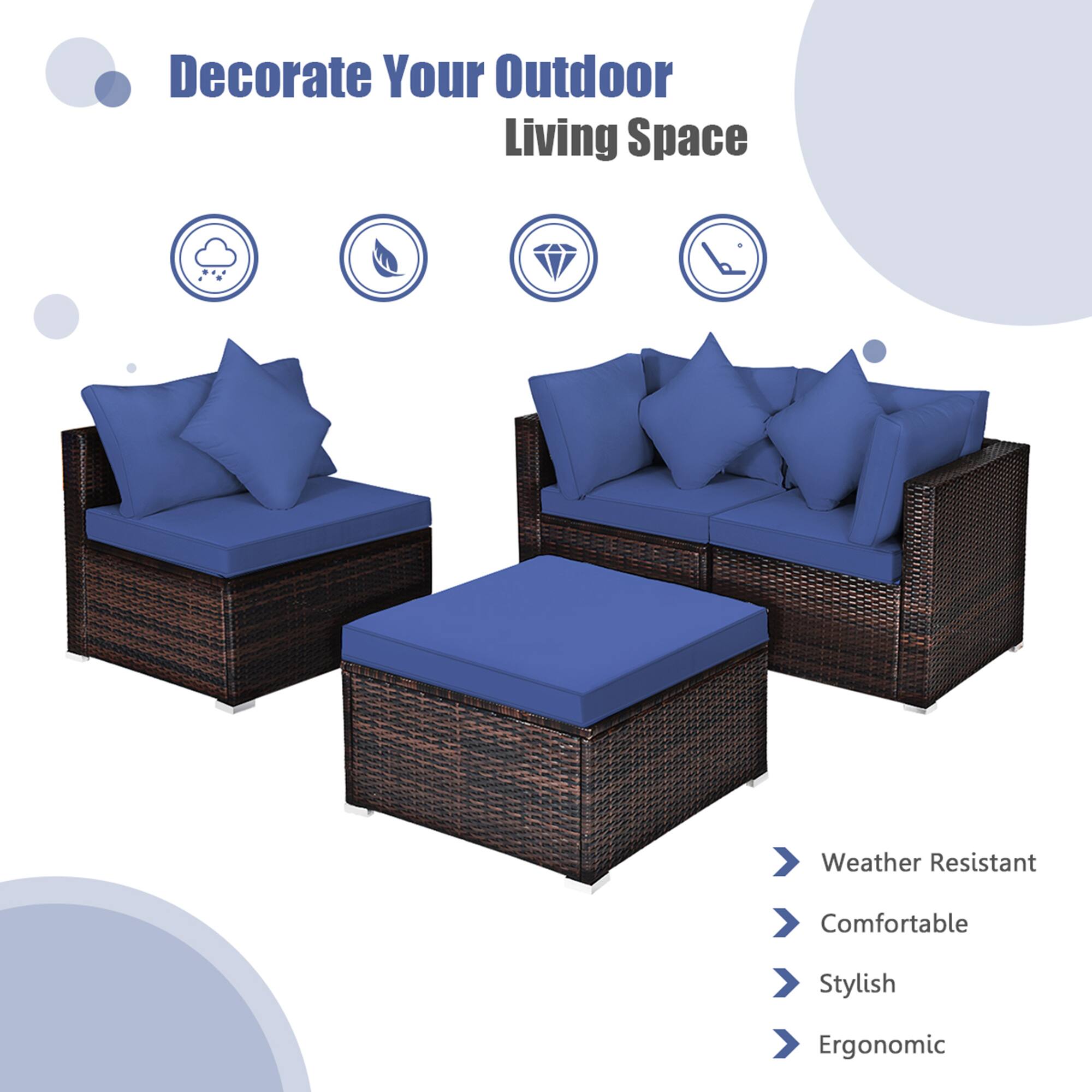 Decorate Your Outdoor Living Space

Weather Resistant
Comfortable
Stylish
Ergonomic