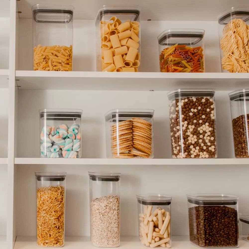 Alt View 1. OU - OU Airtight Food Storage Container 3.7qt, BPA Free Clear Plastic Food Storage Container - Clear.