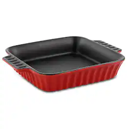 Crockpot - Crock-Pot Denhoff 8 in. Non-Stick Ribbed Casserole - Red