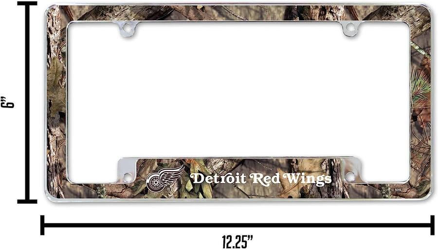 Rico Industries Detroit Red Wings Chrome Metal License Plate Frame with ...