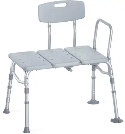 Front. JETRANSPORT - Tub Transfer Bench For Bathtub Fsa/hsa Eligible 400 Lbs Heavy Duty Shower Chair With Backrest Slip-resistant - Default.