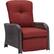 Front. Hanover - Strathmere Outdoor Reclining Armchair - Crimson Red.