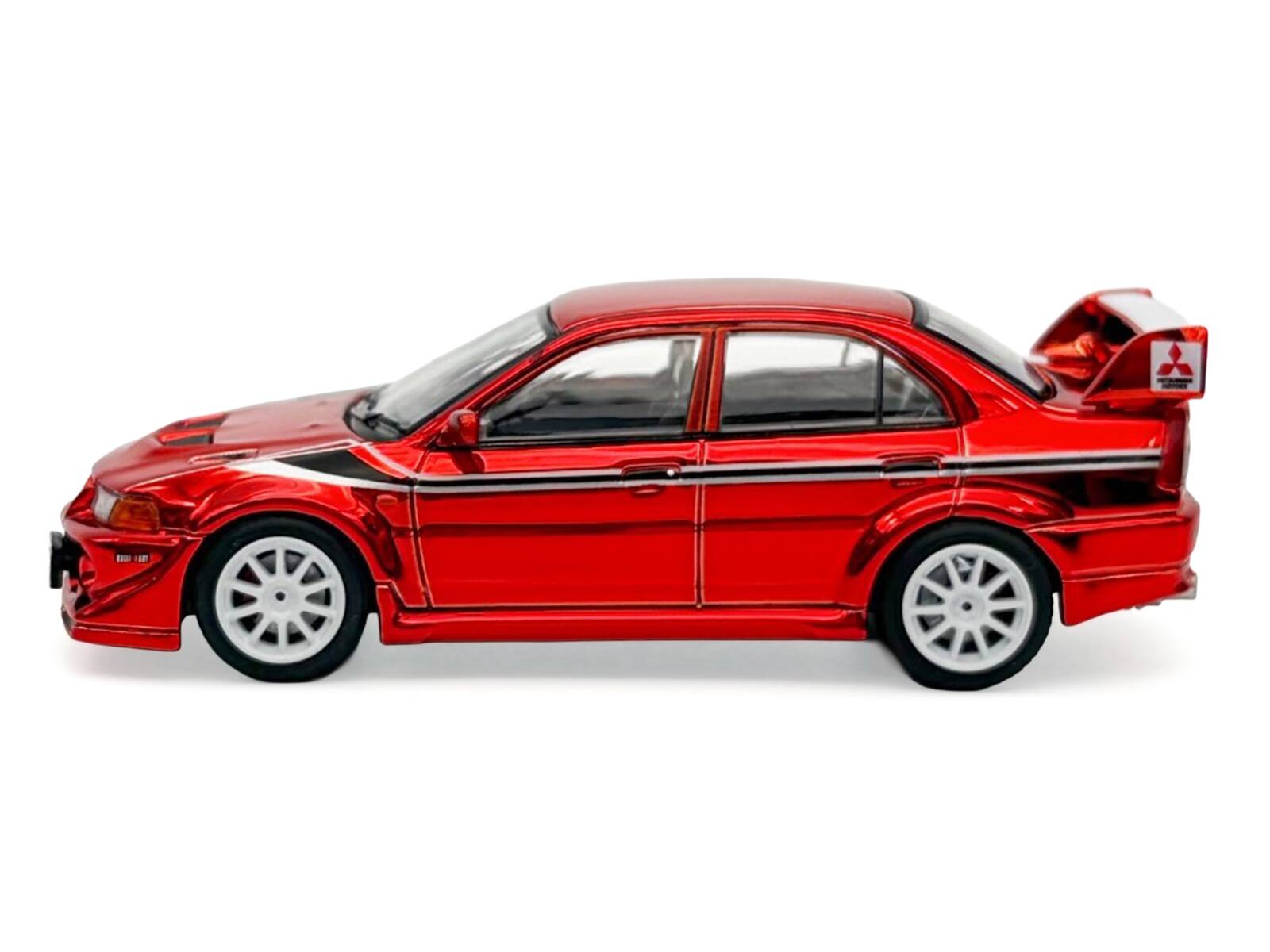 Alt View 1. Works Model - Mitsubishi Lancer Evolution VI RHD "Tommi Makinen Ed" Red Chrome "Hobby Expo China 2026" 1/64 Diecast Car by Works Model.