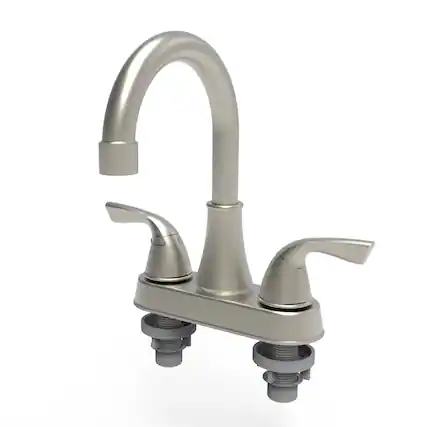 Front. Bothwa Home - Bothwa home Bathroom Faucet For bathroom Sink With Two Handles - Brushed Nickel.