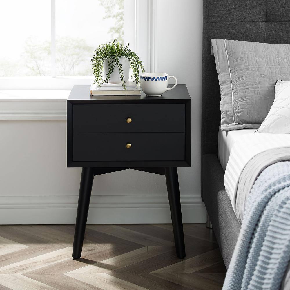 Back. Crosley Furniture - Landon Nightstand - Matte Black.