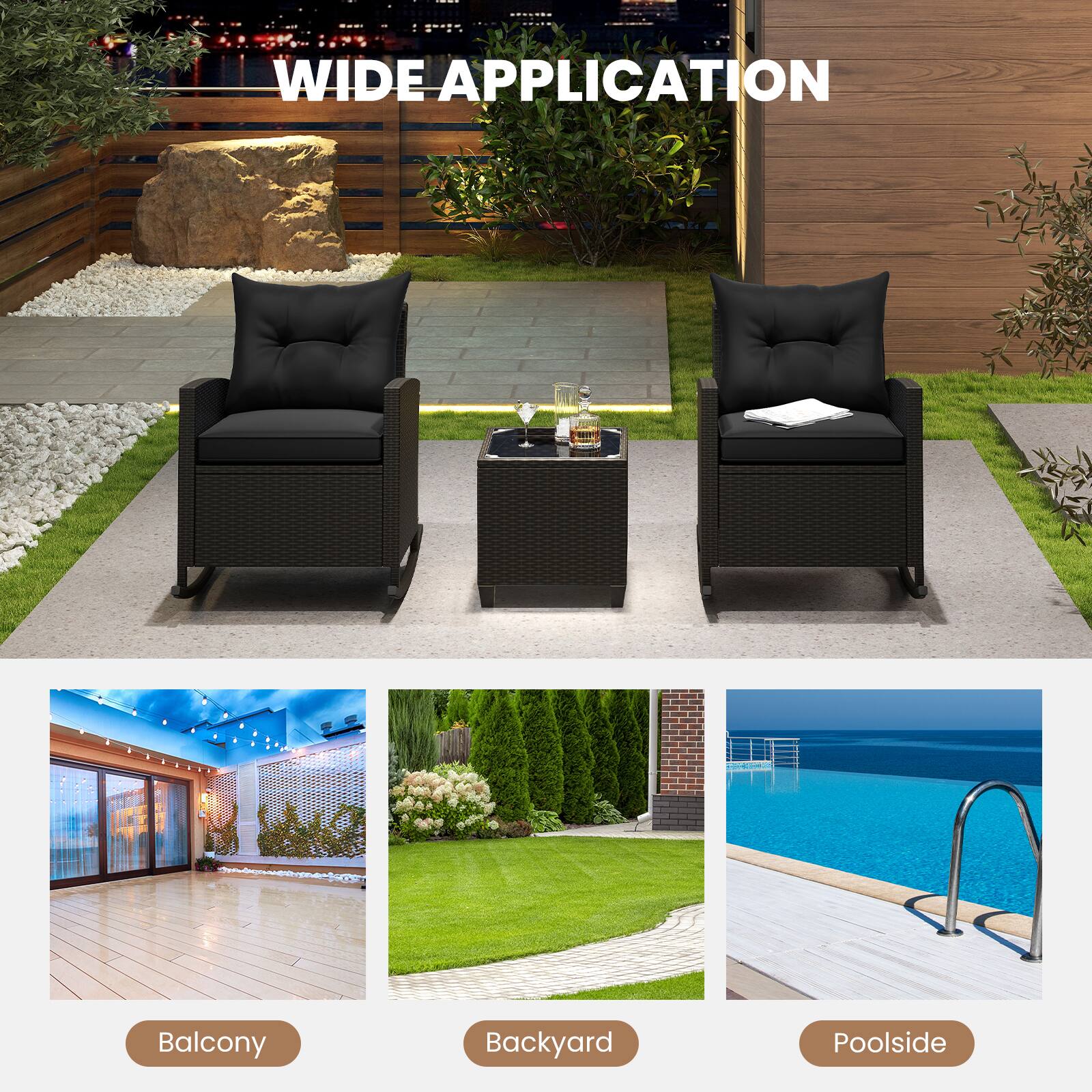 Balcony, Backyard, Poolside