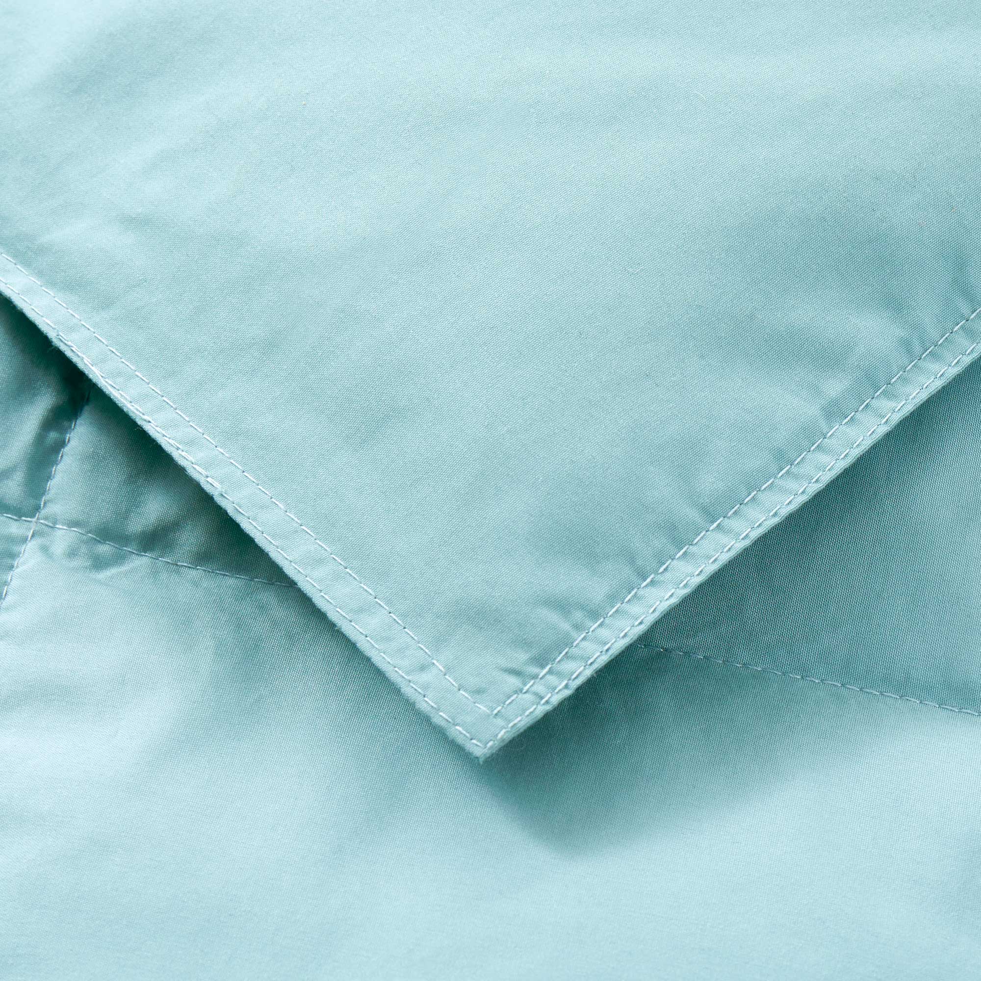 Left. Peace Nest - Peace Nest Lightweight Feather Down Throw Blanket, Light Blue - Light Blue.