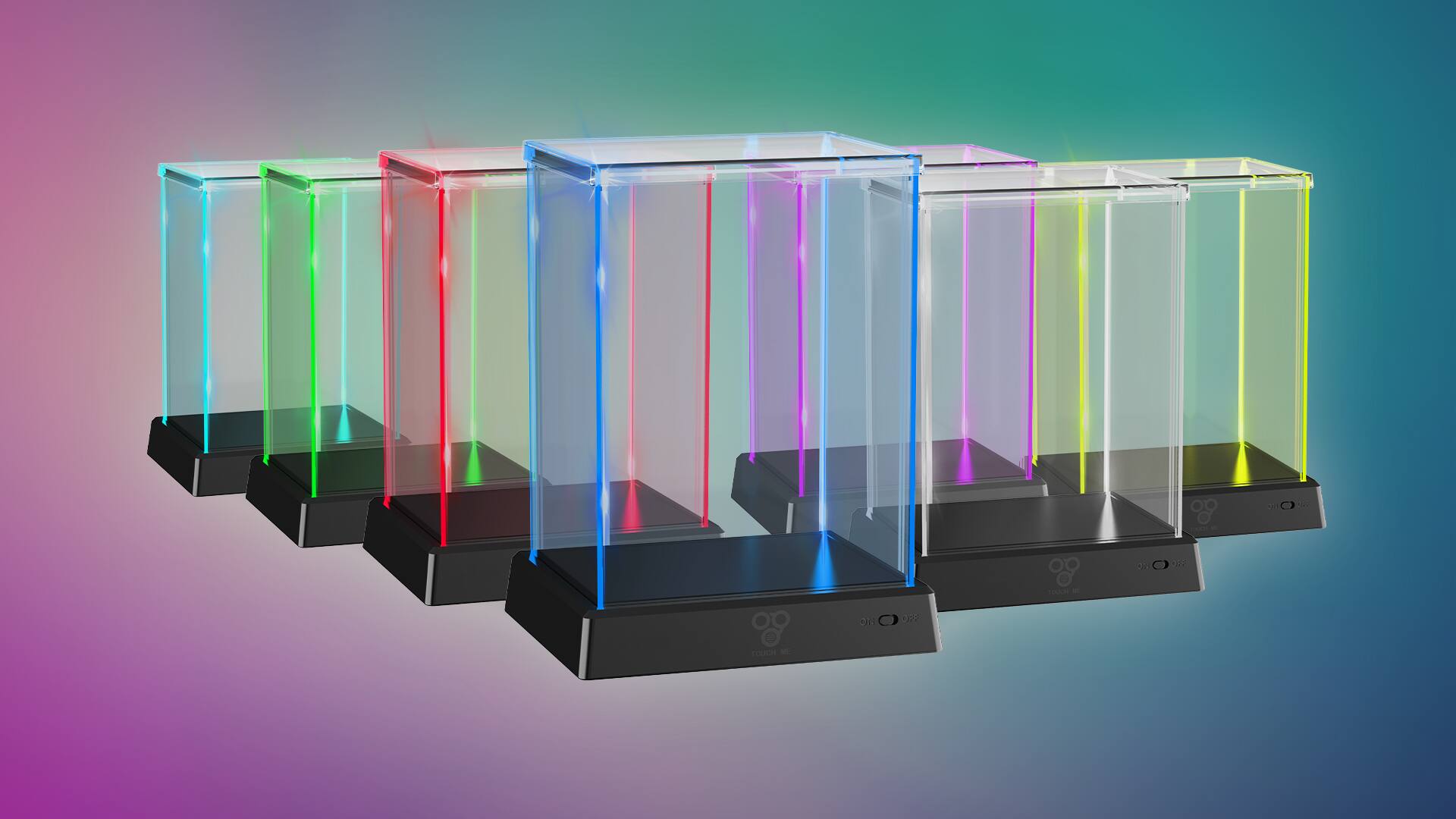 Angle. Biogenik - Multi-Color Illuminating Acrylic Display Case.