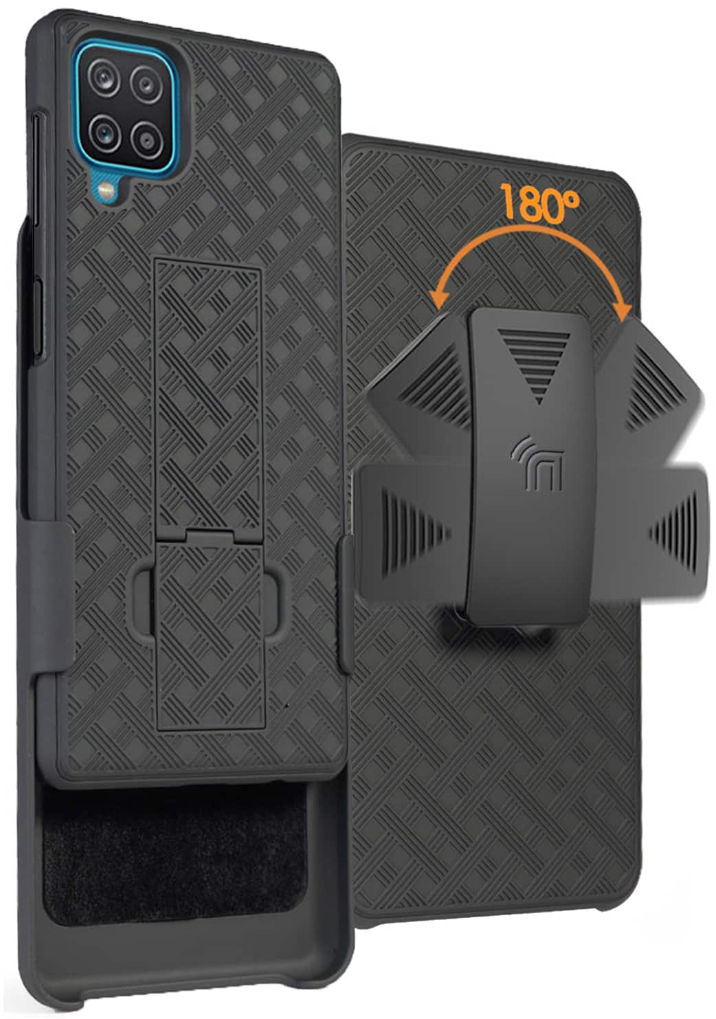 Nakedcellphone - Case with Stand and Belt Clip Holster for Samsung Galaxy A12 5G - Black price history on PriceWatchPro