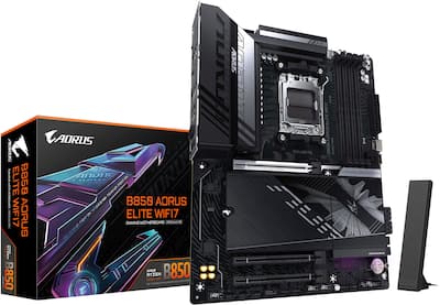 GIGABYTE B850 AORUS ELITE WIFI7 (Socket AM5) AMD B850 ATX DDR5 Wi GIGABYTE B850 AORUS ELITE WIFI7 (Socket AM5) AMD B850 ATX DDR5 Wi