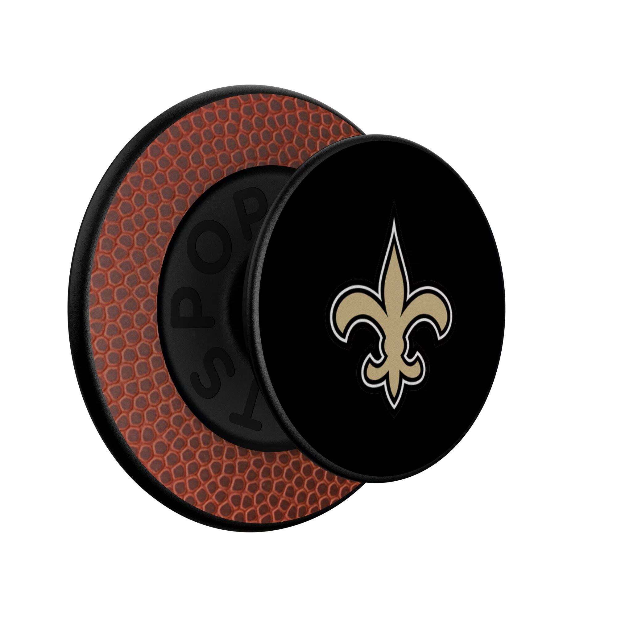 Alt View 1. Keyscaper - New Orleans Saints Endzone Solid PopSockets Magnetic Phone Grip & Stand - No Size - Black.