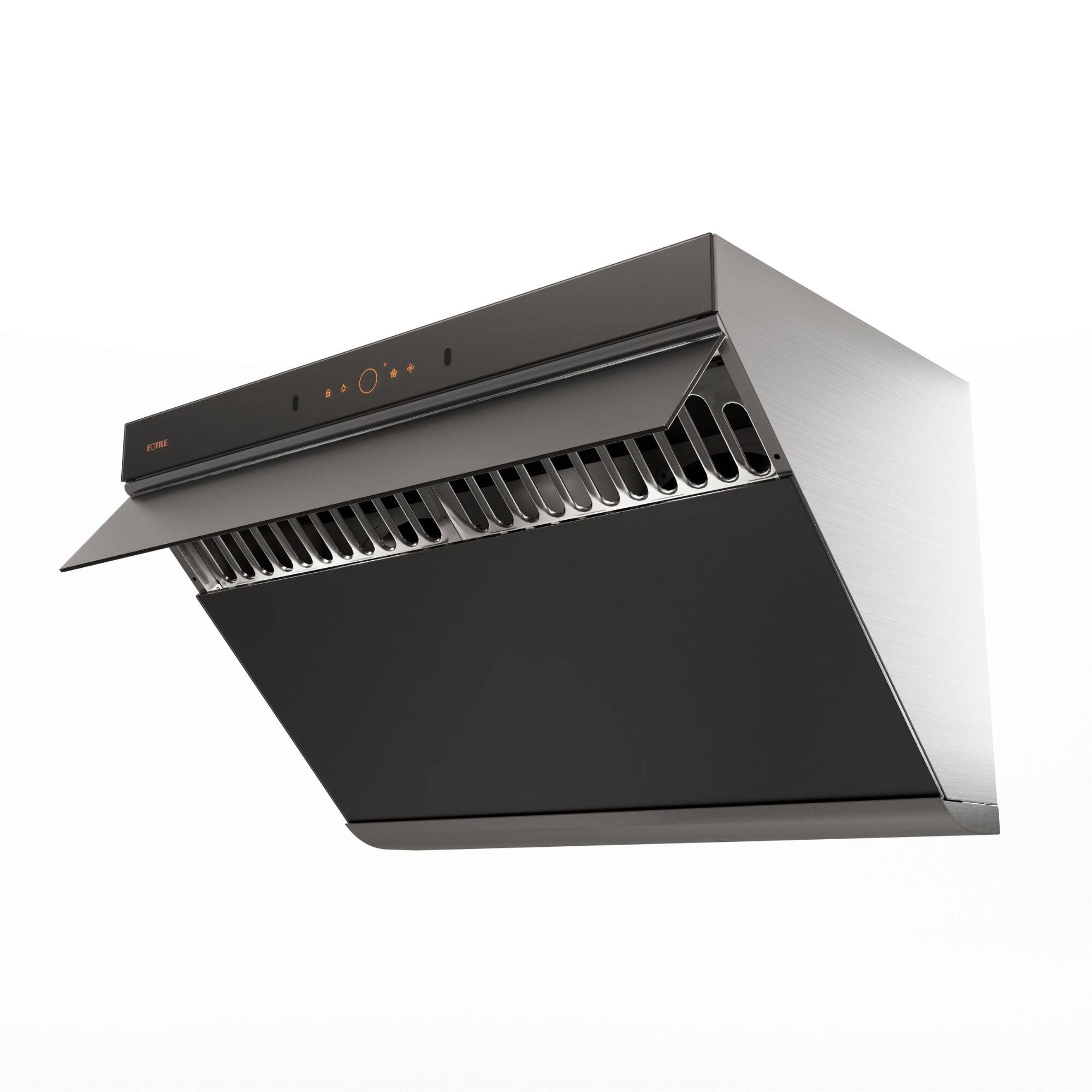 Angle. FOTILE - FOTILE 30" 1100CFM Under Cabinet|Wall Mount Range Hood in Moonshawdow - Moonshadow Grey.