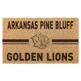 Jardine - Arkansas Pine Bluff Golden Lions 18'' x 34'' Team Logo Doormat - Brown