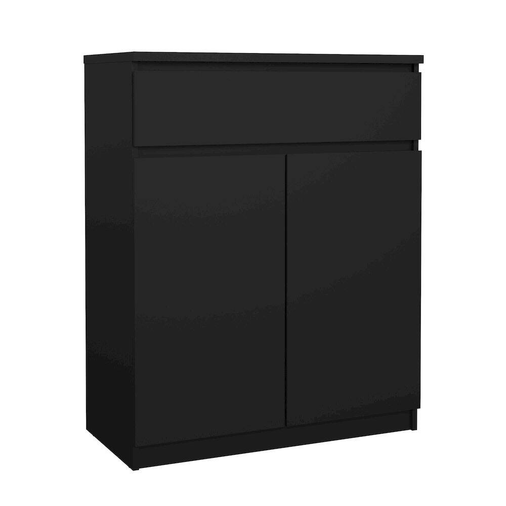 Angle. Tvilum - Scottsdale 1 Drawer, 2 Door Sideboard Matte - Black.