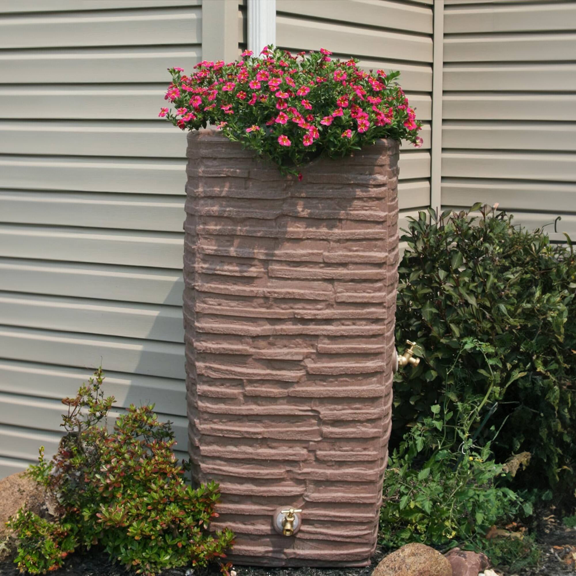 Alt View 8. Good Ideas - Good Ideas Impressions Riverwalk 50 Gallon Rain Saver with Spigots, Red Brick - Red Brick.