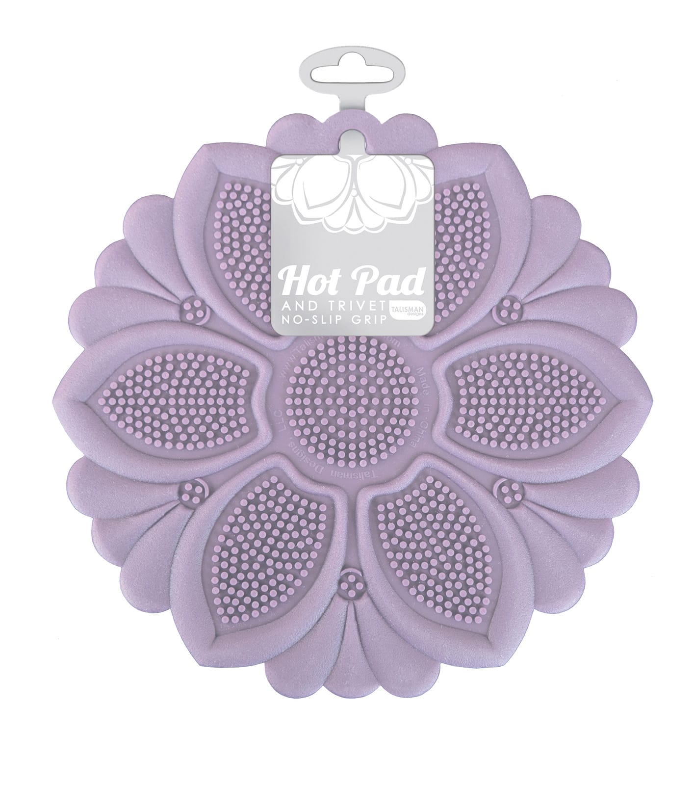 Talisman Designs - Silicone Nonslip Grip Silicone Hot Pad & Trivet, Set of 1 - Lavender