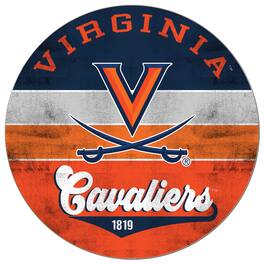 Jardine - Virginia Cavaliers 20'' x 20'' Retro Logo Circle Sign - Navy