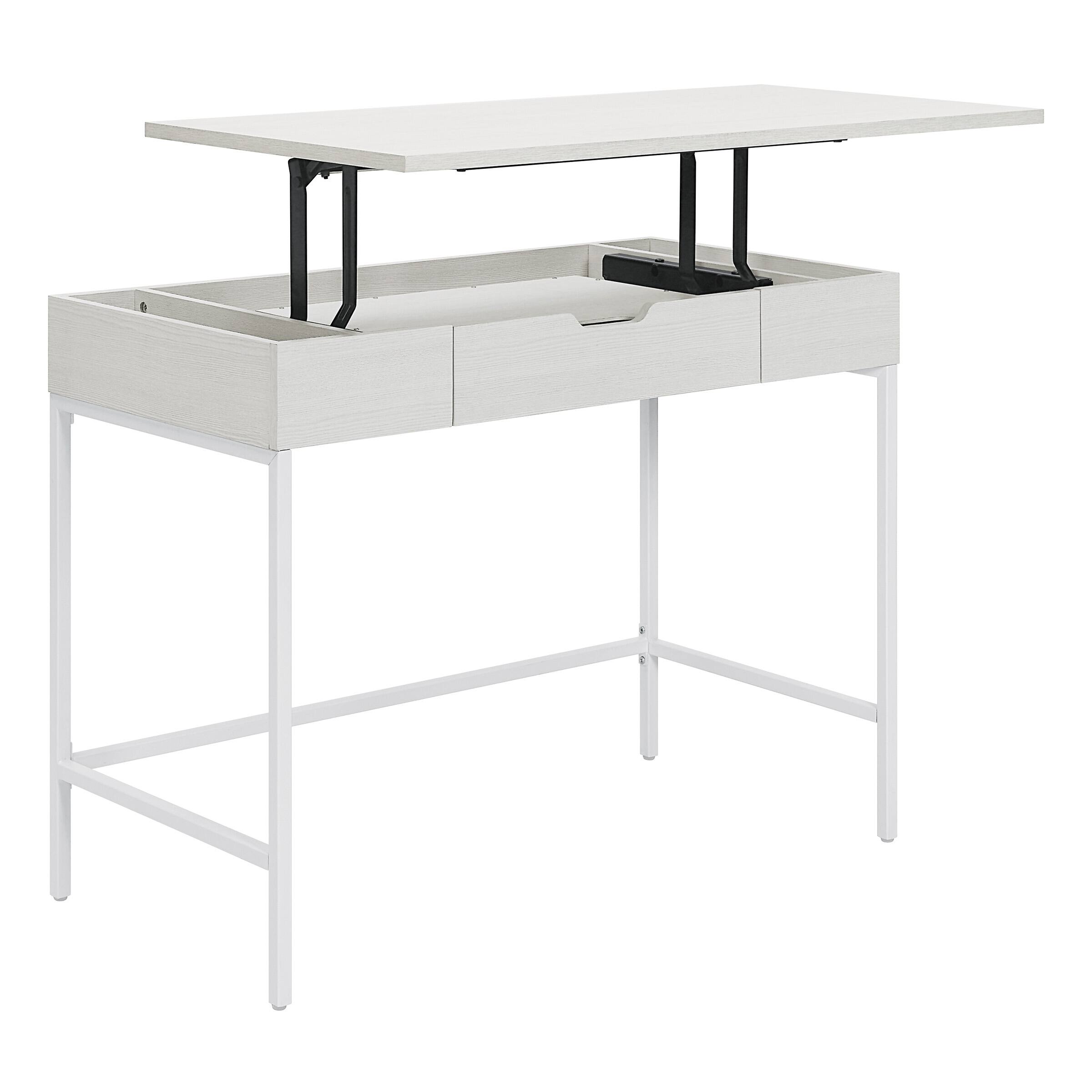 Alt View 12. OSP Home Furnishings - Contempo Sit-To-Stand Desk - White Oak.