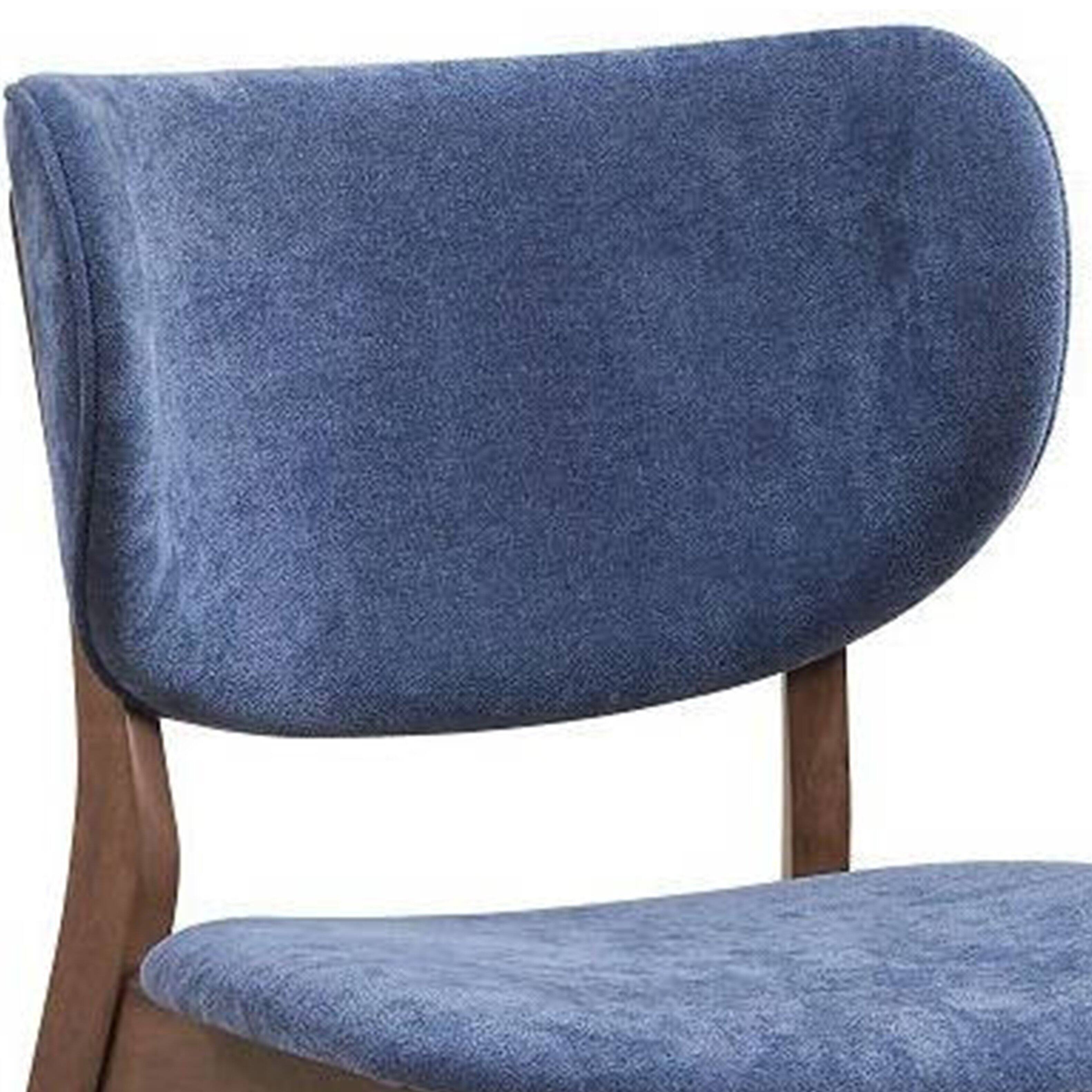 Alt View 2. Manhattan Lane - Evis 23 Inch Side Dining Chair Set of 2 - Blue, Brown.