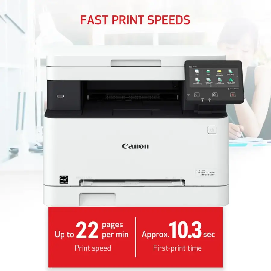 Fast Speed Printer Canon imageCLASS MF653Cdw Wireless Color All In One Laser Printer White ...