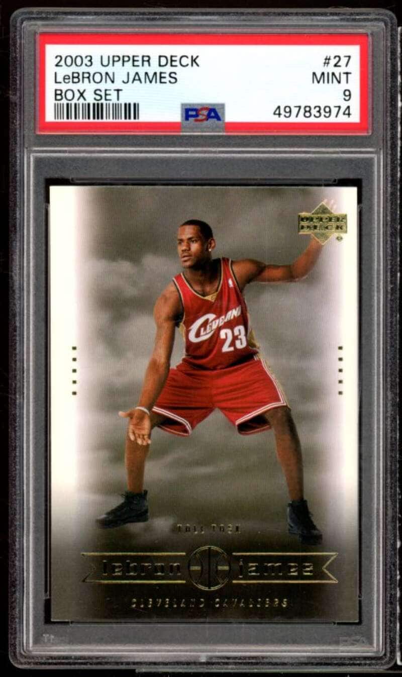 LeBron James Rookie Card 2003 Upper Deck LeBron James Box Set #27 PSA 9