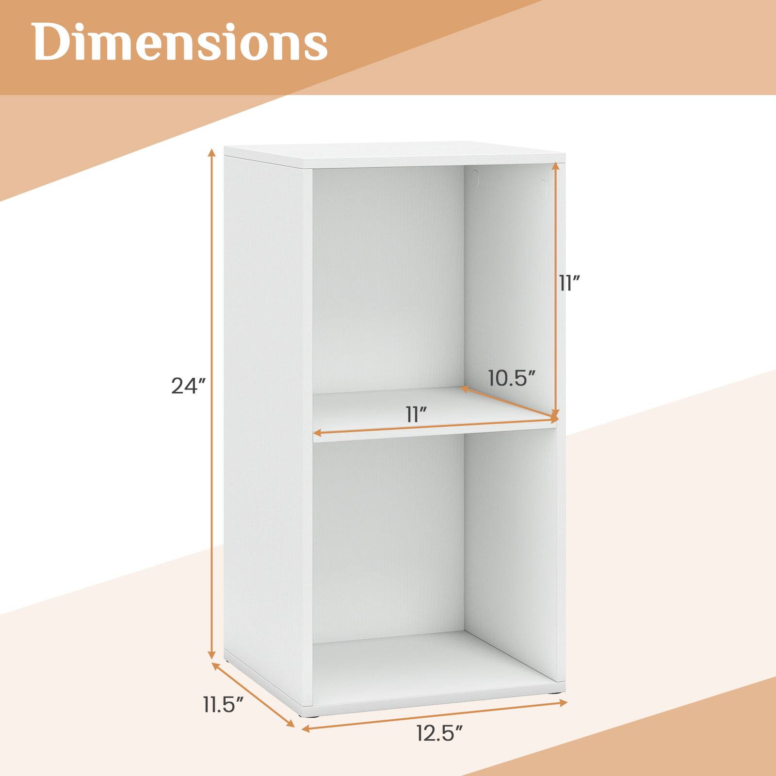 Dimensions
11"
24"
11"
10.5"
11.5"
12.5"