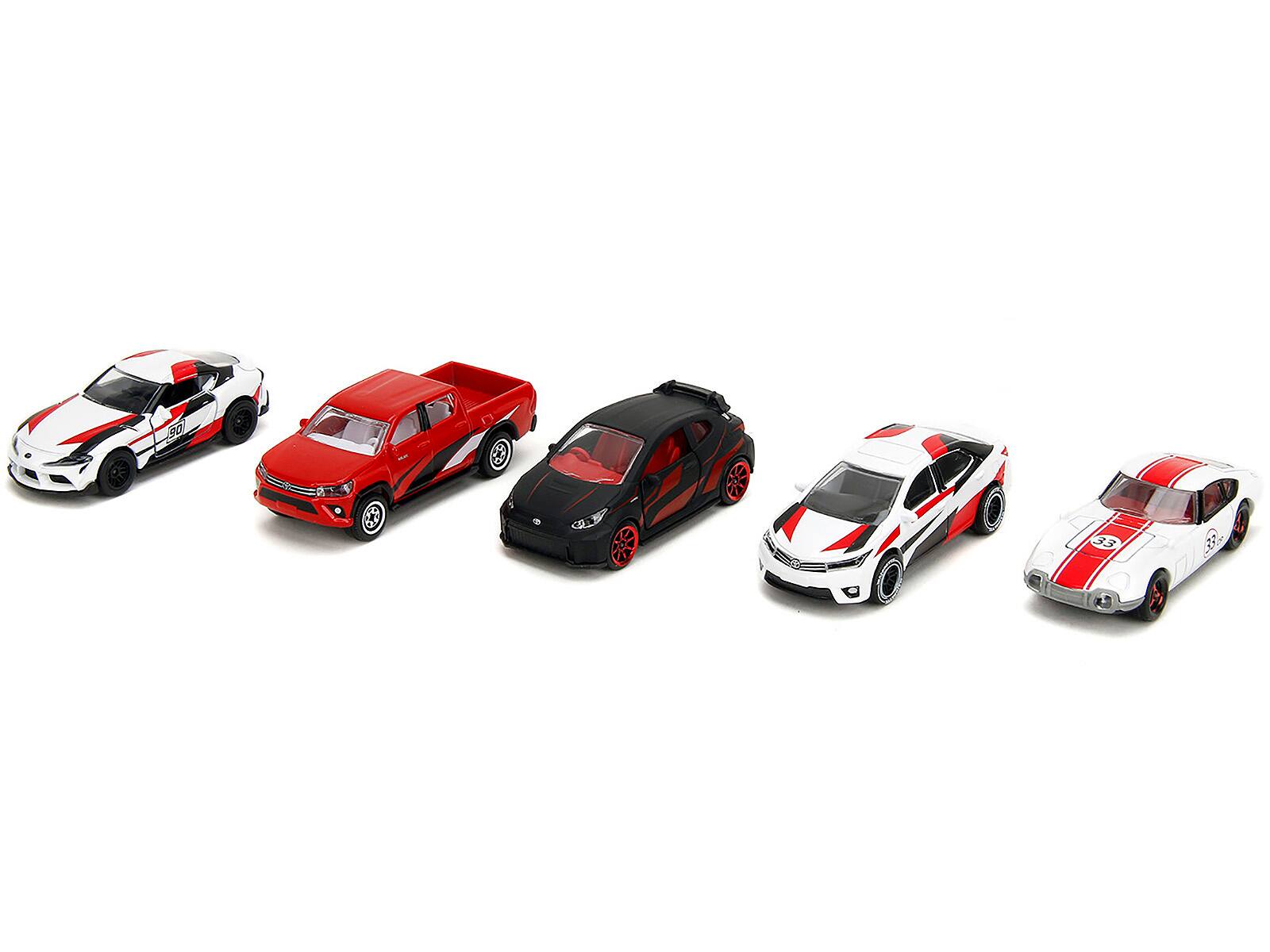 Left. Majorette - Toyota Racing Giftpack (2024) 5 piece Set 1/64 Diecast Model Cars by Majorette - Multicolor.