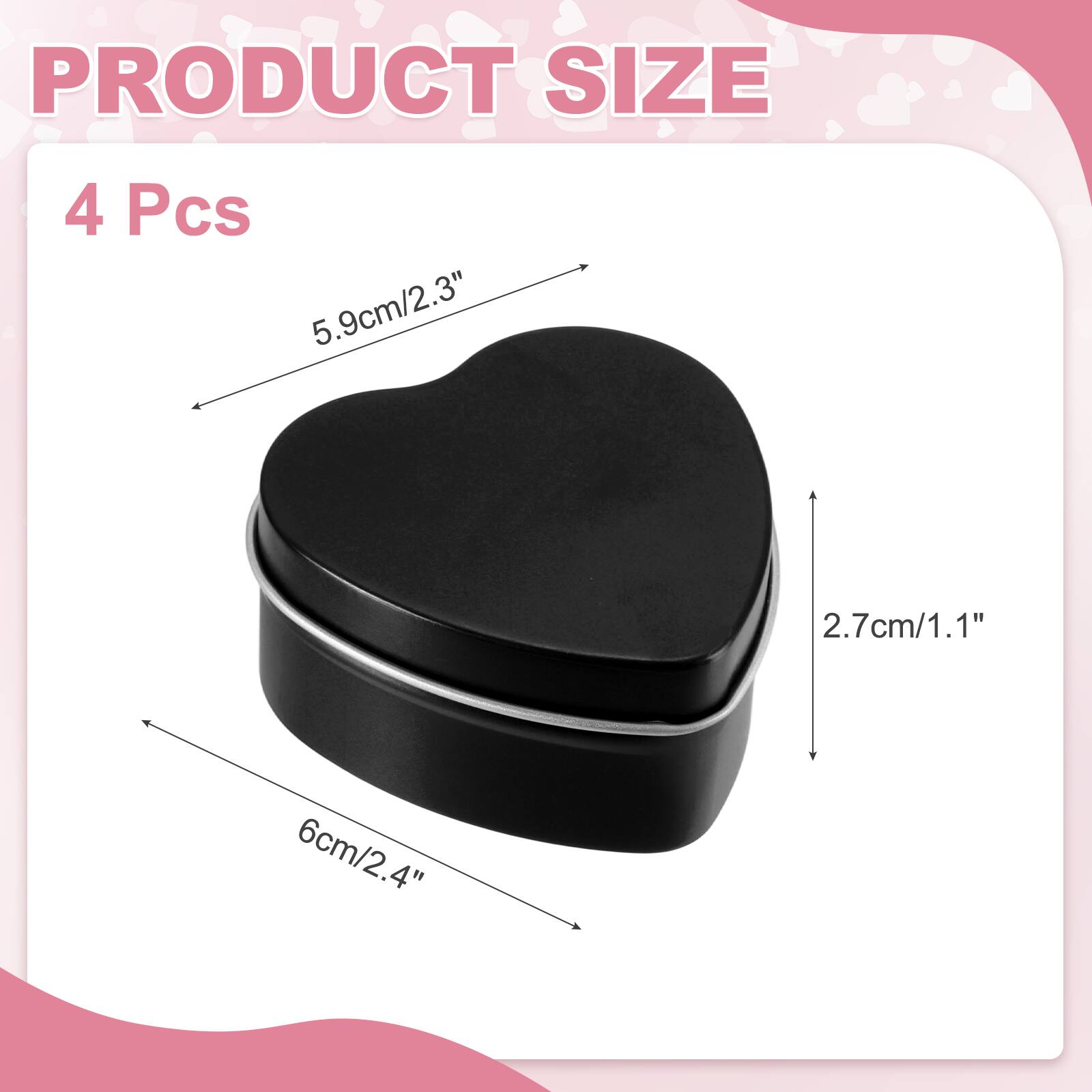 PRODUCT SIZE  
4 Pcs  
5.9cm/2.3"  
2.7cm/1.1"  
6cm/2.4"