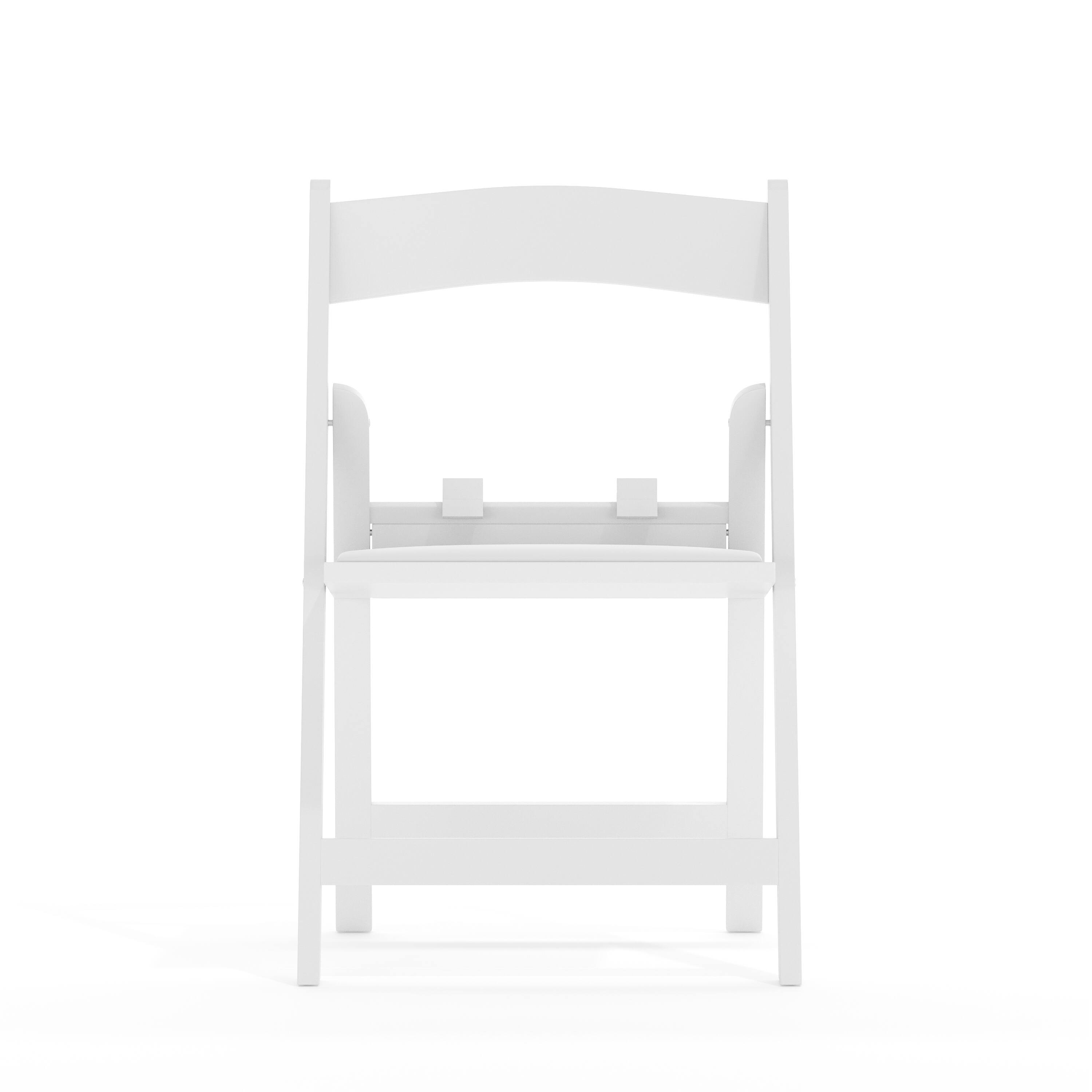 Alt View 8. Emma + Oliver - 10 Pack Kids Resin Folding Event Party Chair with Vinyl Padded Seat - White.