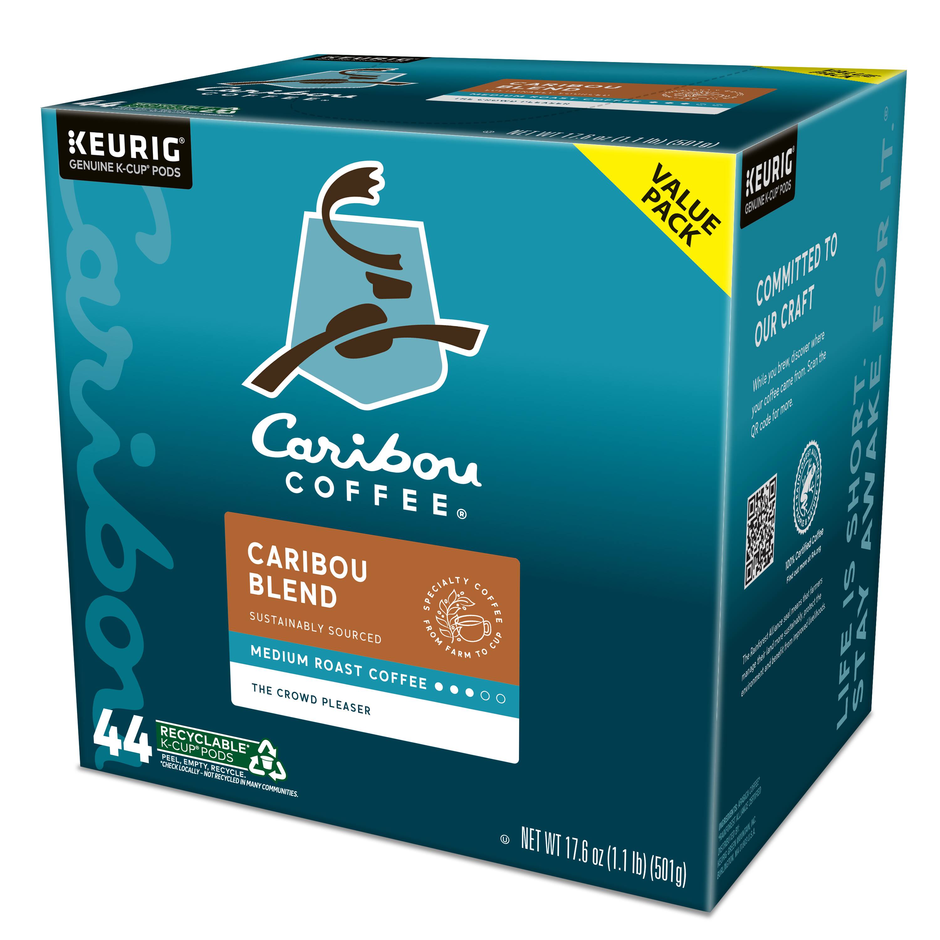 Caribou Coffee Caribou Blend Medium Roast Coffee 44 K-Cup Pods 17.6 oz.